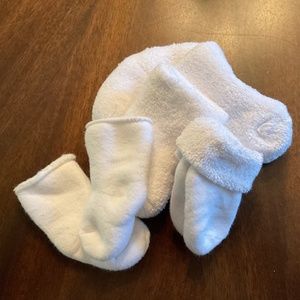 Gerber 3-6M White Wiggle Proof Terry Socks 10 pairs